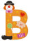 Sevi 81738 Holzbuchstabe B Clown ca. 10 cm, Türbuchstaben für Kinderzimmer, ABC Lernspielzeug aus Holz, pädagogisches Spielzeug für Kinder ab 3 Jahren, Buchstabe Clowns Sortiert, Orange / Grün, Mehrfarbig, ca. 10 x 7,5 cm
