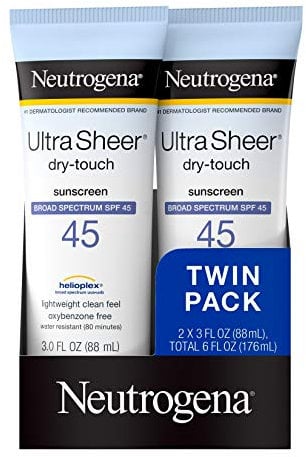Neutrogena, Ultra-Sheer-Dry-Touch-Sonnenschutzlotion, mit breitem Spektrum LSF 70, 88 ml, 2 Stück