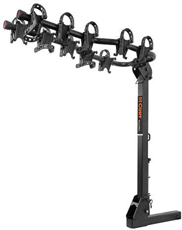 CURT 18065 - Gancio di Traino per Bicicletta, Adatto per Ricevitore da 5 cm, 5 Biciclette