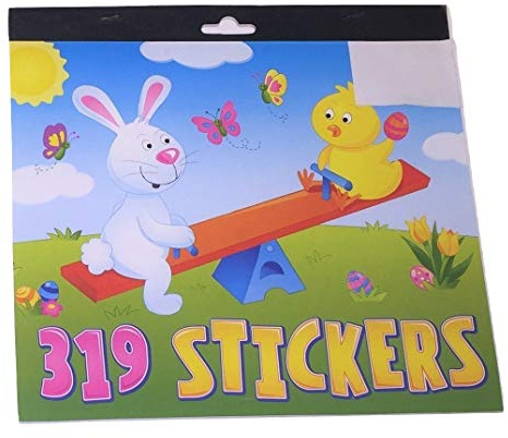 The Clever Factory Easter and Spring Sticker Tablet ~ Bunny and Chick See-Saw Fun (319 Stickers; 8.5 x 9.25)