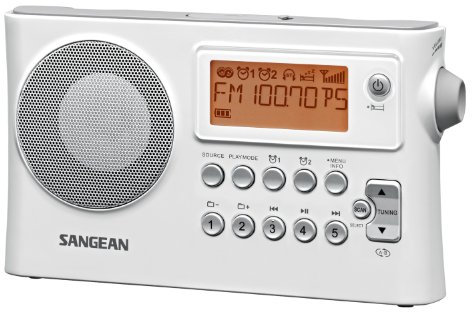 Sangean PR-D14 Am/FM-RDS Receptor portátil con USB-Blanco