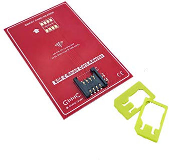 SIM Adapter rot für Mini SIM, Micro SIM, Nano SIM, Dual-SIM mit NFC