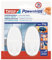 Tesa Powerstrips Ganci Large Ovali - Gancio Adesivo Rimovibile per Vetro, Piastrelle, Legno, Plastica e Altre Superfici - Impermeabile - Bianco - Forte Tenuta fino a 2 kg