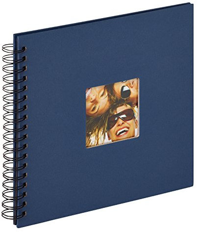 walther design Fotoalbum blau 26 x 25 cm Spiralalbum mit Cover-Ausstanzung, Fun SA-108-L