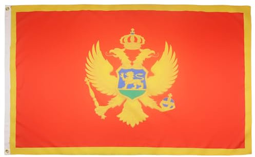 AZ FLAG - Flagge Montenegro - 150x90 cm - Montenegrinische Fahne 100% Polyester mit Messing-Ösen - 110g
