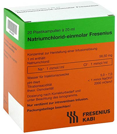 KOCHSALZLÖSUNG Fres.5,85% Plastik Inf.-Lsg.-Konz. 400 ml Infusionslösungskonzentrat
