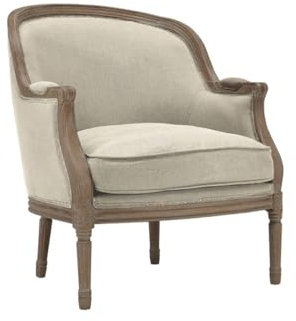 Vente-unique-Sessel Barock - Stoff - Beige - Alienor