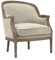 Vente-unique-Sessel Barock - Stoff - Beige - Alienor