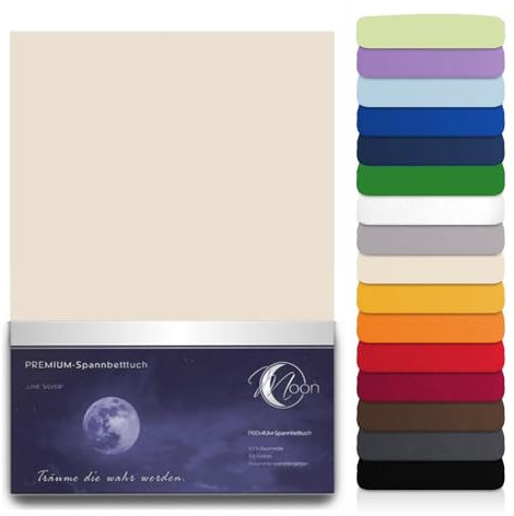 Moon Topper Spannbetttuch 190g/m² 180x200-200x220 Line Silver-leinen