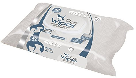 CROCI Gill's Lingette Nettoyante Neutre pour Chien 40 Pièces - Lot de 4