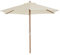 Outsunny Parasol de jardin extérieur parasol droit double toit Hexagonal Grande Taille de Jardin Ø 2,5 x 2,3H m Bois de Bambou crème