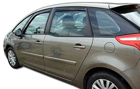 J&J AUTOMOTIVE | Heko Deflecteurs d'air Déflecteurs de Vent Compatible avec C4 Picasso 5P. Berlina 2006-2013, Ensemble 4 pcs, Aérodynamique