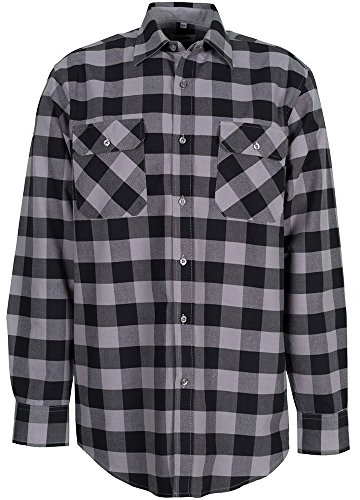 Planam 0492049 Hemden Squarehemd 1/1 Arm, Schwarz/Zink, Größe 49/50