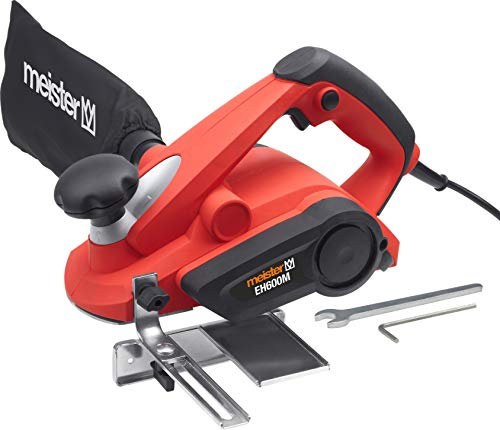 Meister Elektrohobel EH600M, 600 W - Hobelbreite 82 mm - Spantiefe 2 mm - Mit Seitenanschlag - Staubfangbeutel / Hobelmaschine / Elektrischer Handhobel / 5410020