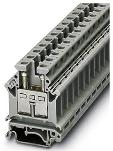 PHOENIX CONTACT UK 16 Durchgangsklemme, Schraubanschluss, 2 Anschlüsse, 0.5 mm² - 16 mm² Querschnitt, 20 - 6 AWG, 10.2 mm Breite, Grau, 50 Stück