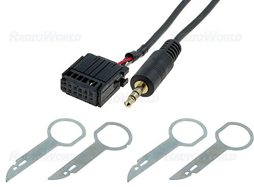 Car Radio Adapter for iPod and MP3 Player with Keys and Radio for Ford 6000 CD with Gold-Plated Auxiliary Button