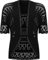 WearAll Plus Size Womens Crochet Knitted Short Sleeve Ladies Shrug Cardigan Top - Black - 20-22