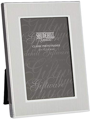 Shudehill Fotorahmen, 12,7 x 17,8 cm, satinsilberfarben, klassisches Design ohne Verzierungen, Geschenk 24123