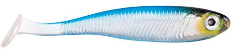 Jackson Gummifisch Barsch & Zander Köder - Active Shad 10,0cm 5St. Blue Ice. Profi Gummiköder. Angelköder Raubfisch. Gummi Angeln. Softbait