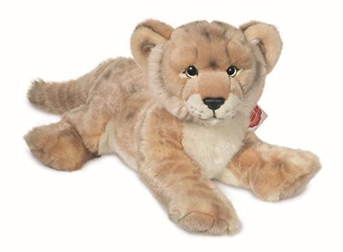 Teddy Hermann 90446 Löwe Löwin liegend 32 cm, Kuscheltier, Plüschtier mit recycelter Füllung