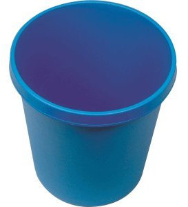 Helit Papierkorb rund 18l blau