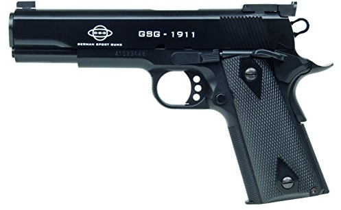 GSG Softair Pistole 1911 Kaliber Federdruck, Schwarz, 6 mm, 204656