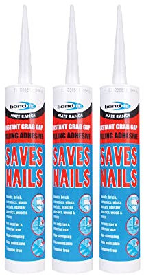 (Pack of 3) Bond IT Saves Nails Instant Grab Adhesive - Wood, Brick, Metal Plastic No Nails