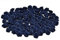 Rosen 15 mm x 100 Stück Satinrosen Aufnäher Deko Blumen Röschen zum Basteln Haarschmuck kleine Rosenköpfe Farbe: dunkel blau/navy 370