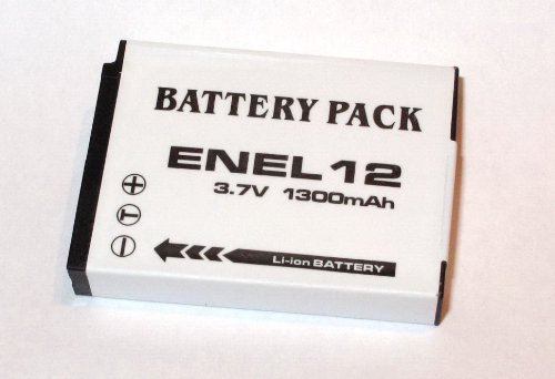 Maxsima – Compatible EN-EL12, ENEL12, haute puissance, 1300 mAh, Lithium Batterie lithium-ion pour Nikon Coolpix
