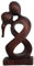 GURU SHOP Holzfigur, Statue, Deko Objekt Feng Shui 20 cm - Traumpaar/Dunkelbraun, Dekoobjekte