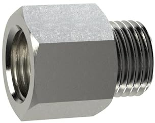 RIEGLER 111502-230.01-N Verlängerungsstück, kurz, M5 a., G 1/8 i., SW 12, MS vern., 1Stk
