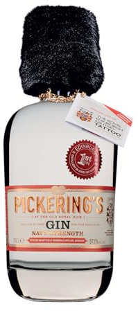 Pickering’s Navy Strength Gin | Smooth & Powerful London Dry Gin | 9 Signature Botanicals | Award-Winning Scottish Gin | Distilled & Bottled in the Heart of Edinburgh | 70cl Bottle | 57.1% ABV |