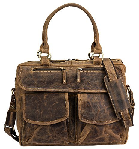 Greenburry Vintage 1830-25 Leder Businesstasche | Handtasche | Handarbeit