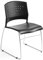 Boss Office Products Stapelstuhl mit Chromrahmen, Schwarz, 1 Stück
