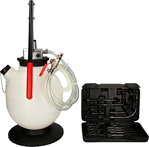KS TOOLS 150.9275 - Appareil de Remplissage de Boite de Vitesse avec Adaptateurs - Pompe Manuelle Précise - Machine Remplissage pour Tout Type de Véhicules - pour les Endroits Exigus - 15 Pièces