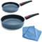 Woll Set de poêles 2 pièces Diamond Lite induction - 2 x Poêle (24 cm + 28 cm) - Poignée amovible résistant à 250 °C - Induction - Plat à Oeufs - Anti-adhésif