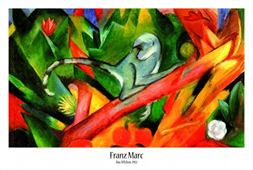 1art1 Franz Marc Poster Das Äffchen, 1912 Plakat | Bild 91x61 cm