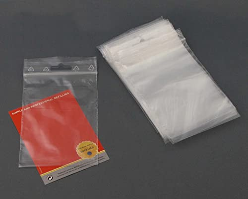 Druckverschlussbeutel 80 x 120 mm mit Euroloch, 100 Stück