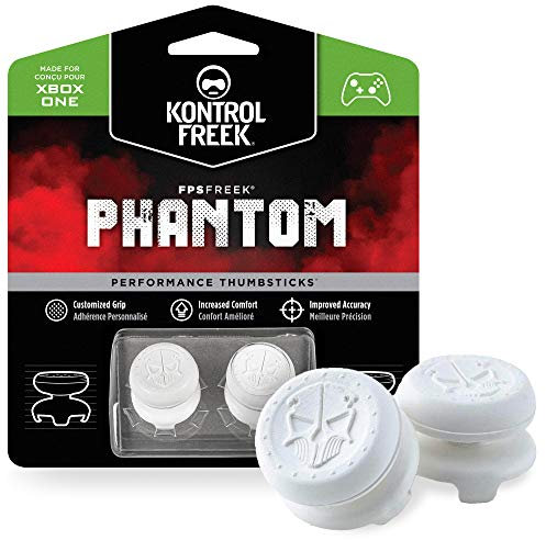 KontrolFreek FPS Freek Phantom für Xbox One Controller | Performance Thumbsticks | 2 x Hoch Konkav | Weiß