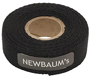 Newbaum's Cloth Bike Handlebar Tape (Black), 10 ft Roll Bike Bar Grip Tape (0.75” Wide), Cotton Bar Tape Road Bike, Adhesive Back Bike Tape for Handlebars – Black Grip Tape (22 Colors)