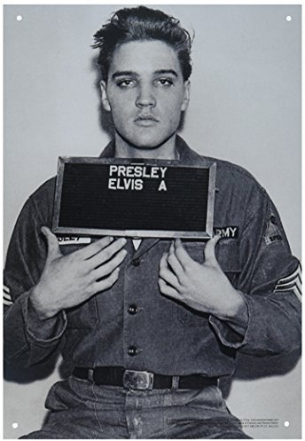 Elvis Presley Enlistment Photo Tin Sign
