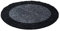 Carpettex Hochflor Teppich Wohnzimmer Shaggy Flokati Teppich Modern Bordüre Design 200 cm Rund Anthrazit - Teppich Schlafzimmer Weich Flauschig Waschbar Teppich Küche Esszimmer - Langflor Teppiche