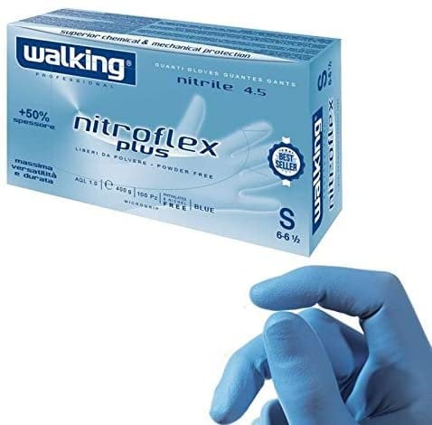 Guanti Walking Nitroflex Plus Taglia S scatola da 100 pezzi