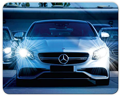 Addies Tapis de souris « Mercedes-Benz » - Joli motif dans un emballage cadeau en cellophane fin avec dessous en caoutchouc - 24 x 19 cm - MP03