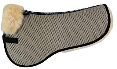 Engel Reitsport | AirTec Sattelkissen CloseContact AT-SAKIS1CC-M-BEI-MED aus Lammfell und Funktionsgewebe mit Fellkranz vorne M Beige/Med.