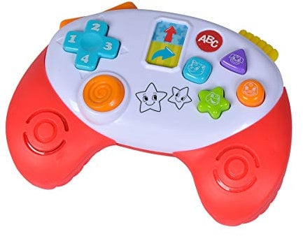 Simba 104010017 - ABC Game Controller, Babyspielzeug, Tiergeräusche, Melodien, über 20 Töne, ab 12 Monaten, Motorik, Spielkonsole, Kleinkindspielzeug, Spieltelefon