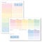 paper&you® 2er-Set: A5 To-do-Listen Block & Wochenplaner Rainbow 2 x 50 Blatt, Platz für Notizen auf Vorder- und Rückseite - nachhaltig & klimafreundlich