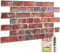 3D Wandpaneele, 10er-Set, Abdeckung von 4,6 qm – Dekorative Wandverkleidung aus Kunststoffplatten, Panel Größe 96 x 48 cm für Küche, Wohnzimmer, Bad, Büro – Alte Rote Retro-Ziegeloptik Wandpaneele