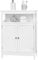 Yaheetech Armario de Baño Mueble Auxiliar de Baño con Puerta Mueble de Madera con Estante Ajustable 60x30x80 cm Blanco
