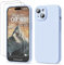 GOODVISH 3 in 1 Silicone Cover per iPhone 15 6.1 (2023), Custodia con 2 Pellicola Protettiva, Case per Cellulare Ultra Sottile Antiurto Resistente [Protezione Fotocamera], Cielo Blu
